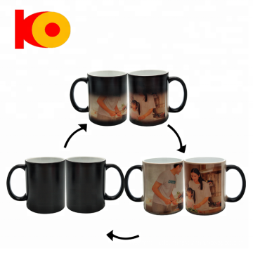 Custom Magic Coffee Tasse Personalisierte Wärme reaktive Farbwechselbecher